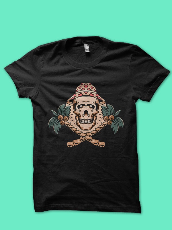 summer beach skull