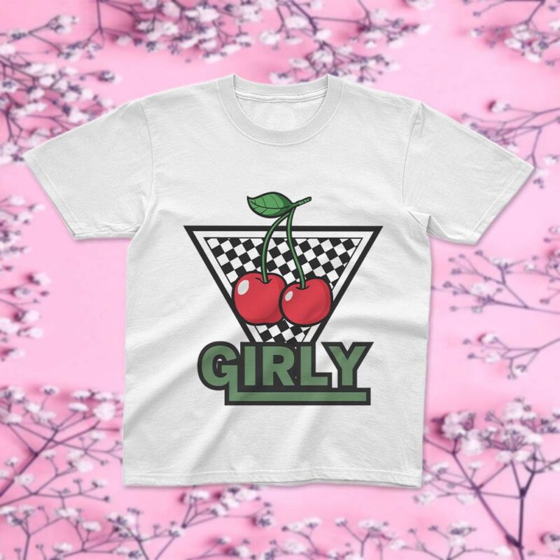 Girly Cherry Chess Board SVG PNG, Trending Tee Design