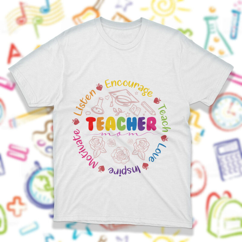 School Teacher Bundle SVG PNG, Teachers Day Tee Graphic Design