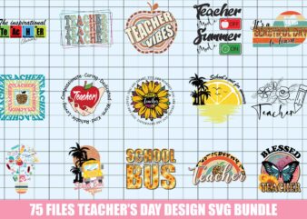 Teachers Day Quotes SVG Bundle, Teachers Day Tee Design
