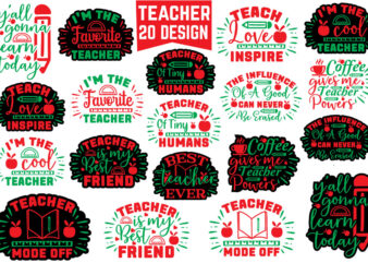 teacher svg bundle t shirt designs for sale