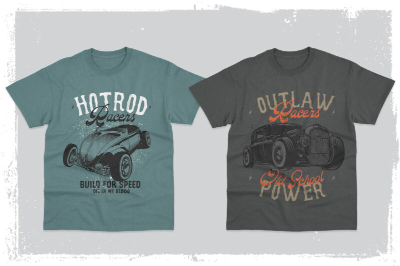 Vintage style hotrods collection