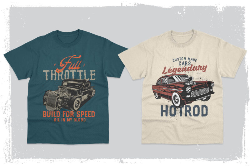 Vintage style hotrods collection