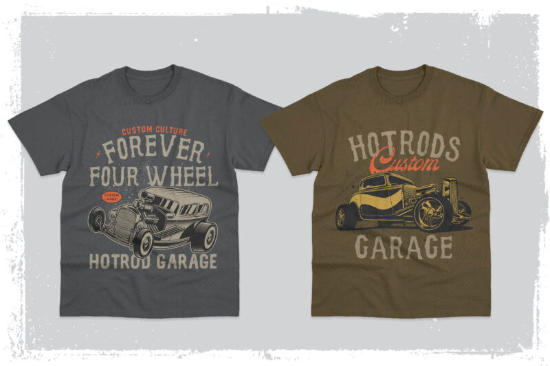 Vintage style hotrods collection