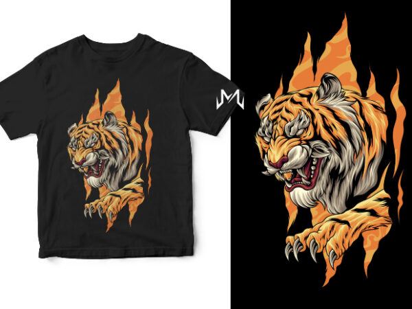 tiger torn ( tatto design)