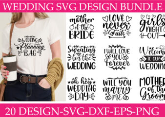 Wedding SVG t-Shirt Design Bundle