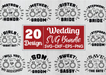 wedding svg bundle t shirt design for sale