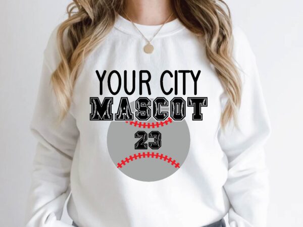 Your city mascot 23 t shirt design template