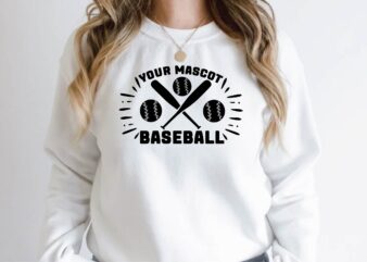 your mascot baseball t shirt design template