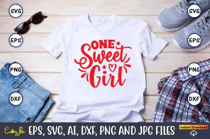 One sweet girl svg vector png t-shirt design