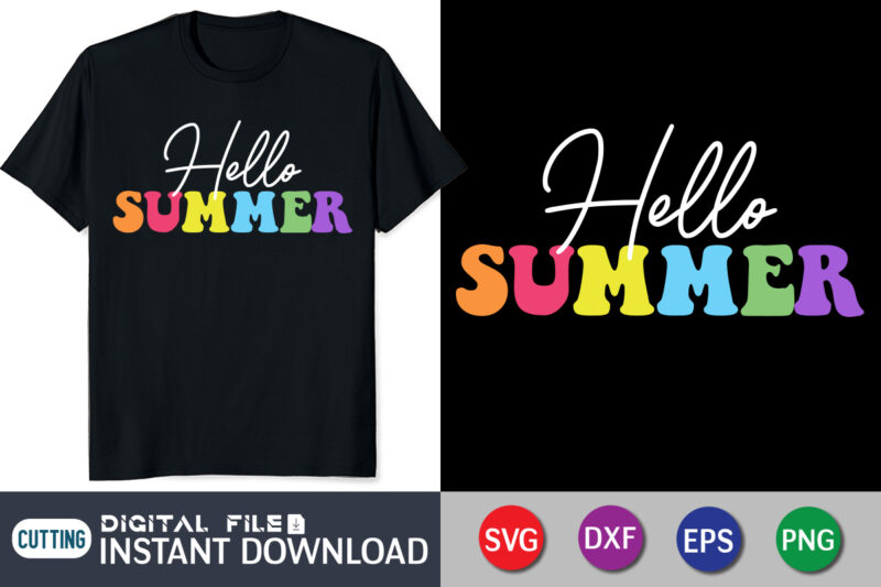 Hello Summer t shirt vector illustration, Summer shirt, beach life shirt svg