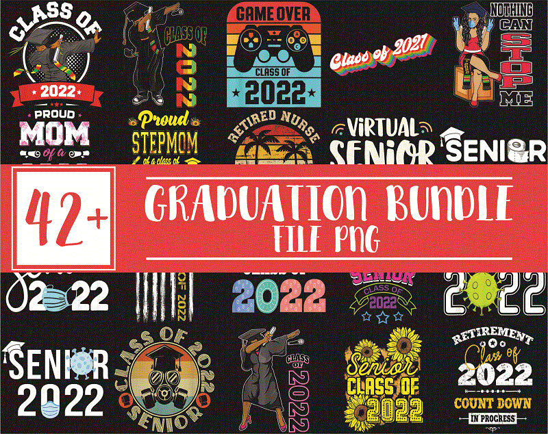 42+ Graduation PNG Bundle, High School, School Png, Class of 2022 PNG, Graduation, Sublimation Design, Png Designs, Digital Download, 1009653511