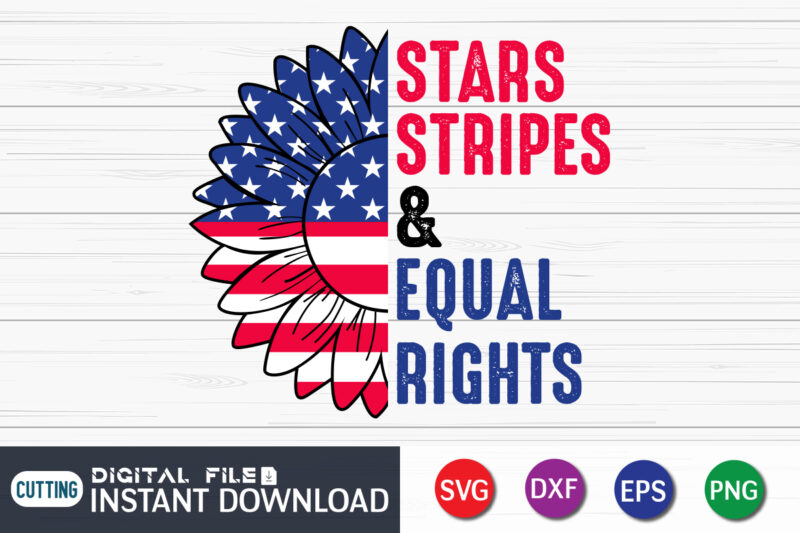Stars Stripes And Equal Rights 4th Of July svg shirt, Women’s Rights T-Shirt, Women power svg shirt print templete