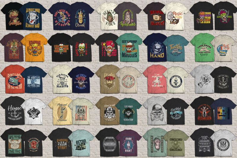 161 t-shirt designs BUNDLE - Buy t-shirt designs