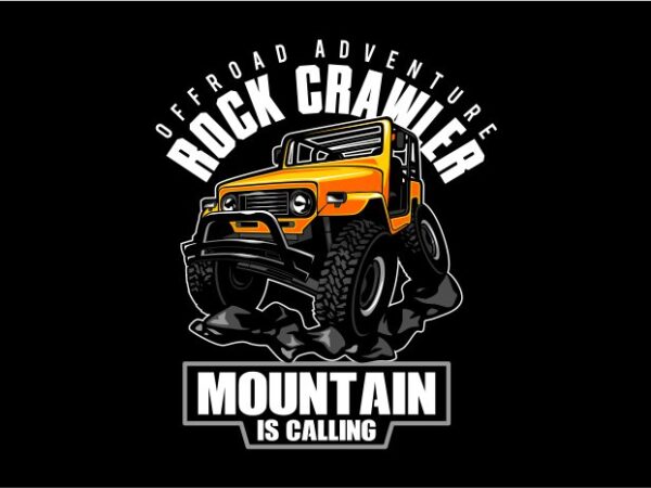Rock crawler t shirt design online
