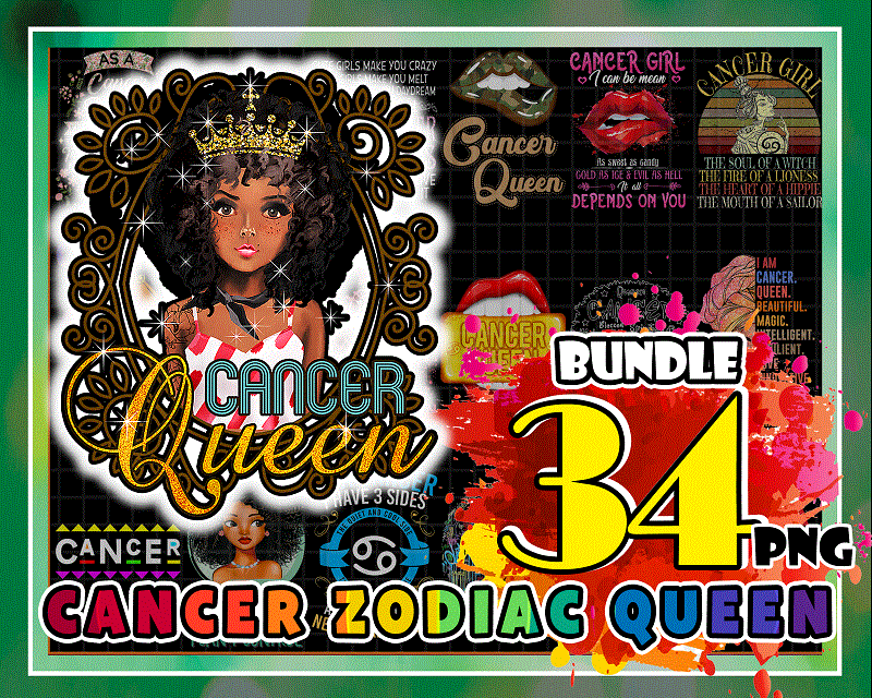 34 Designs Cancer Zodiac Queen Png, Cancer Black Queen, Cancer Girl Png, Queen are born in June/July, July Melanin Queen, July Birthday Png 1018442985