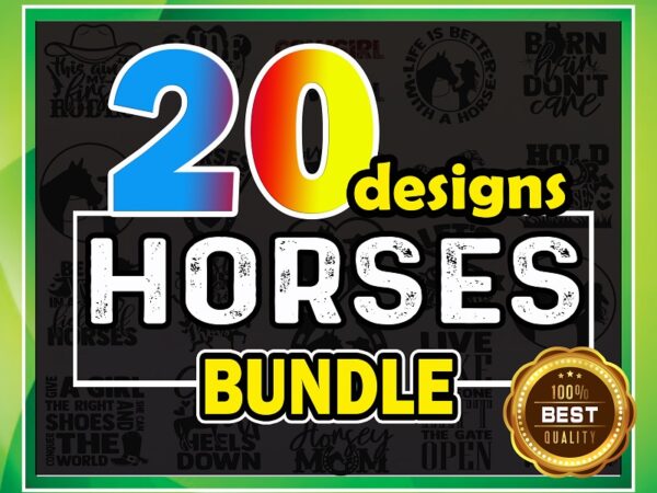 20 horses bundle, horses svg cut files, cowgirl clipart, hold your horses, commercial use, instant download, printable vector clip art 715922853