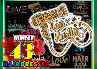 43 Designs Hairdresser PNG, Hairstylist Png, Salon Life Png, Floral Hair Dryer, Hair Hustler, Gift for women, Barber Gifts. Digital Download 1010334749