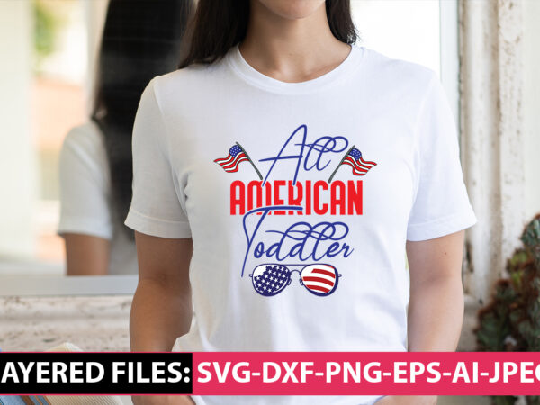 All american toddler vector t-shirt design