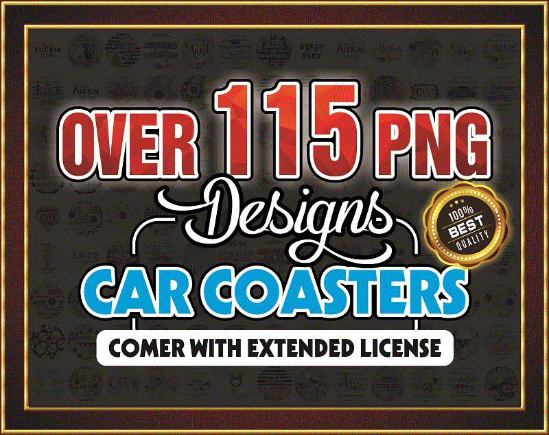 Combo 115+ Car Coaster PNG Bundle, Huge Car Coaster Templates Designs, Sunflower Cheetah PNG, Clip Art Designs, Instant Digital Download 723275105