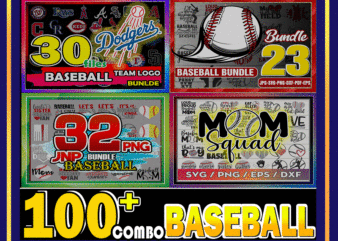 Combo 100+ Baseball SVG Bundle, Baseball Team Logo, Baseball Mom SVG, Baseball Fan SVG, Baseball Shirt, Baseball Love Svg, Digital Download CB707852096 t shirt vector file