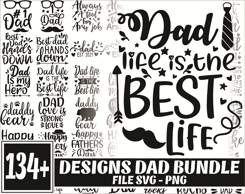 Combo 140 Designs Dad SVG Bundle, Fathers Day svg, Daddy svg, Papa svg, Best Dad Ever svg, Father’s Day svg, Family svg, Digital Download CB795217450