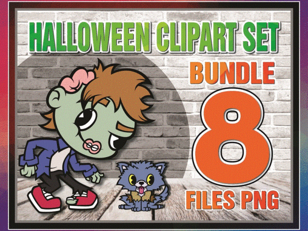 Bundle 8 designs halloween clipart, halloween monsters in transparent png file formats. 6″ at longest side 300dpi halloween, png printable 830152484