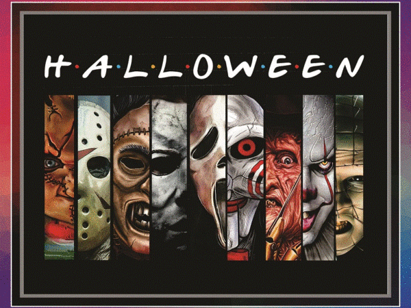 Halloween horror characters png, horror movies, happy halloween, sublimated printing, instant download, png printable, digital print design 863372769