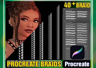 40+ Procreate Braids, Twists, Locs Brush, Realistic Braid Brush, Hair Brush, Illustration Fashion Premium By Vegalia, Anime Cartoon Digital 1021075791