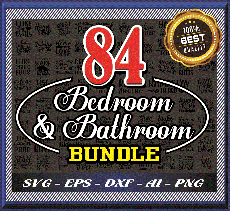 84 Bedroom & Bathroom Bundle, Bedroom SVG, Bathroom Design Bundle, Fonts Svg Bundle, Bathroom Shirt Bundle Quote, Digital Download 980889607