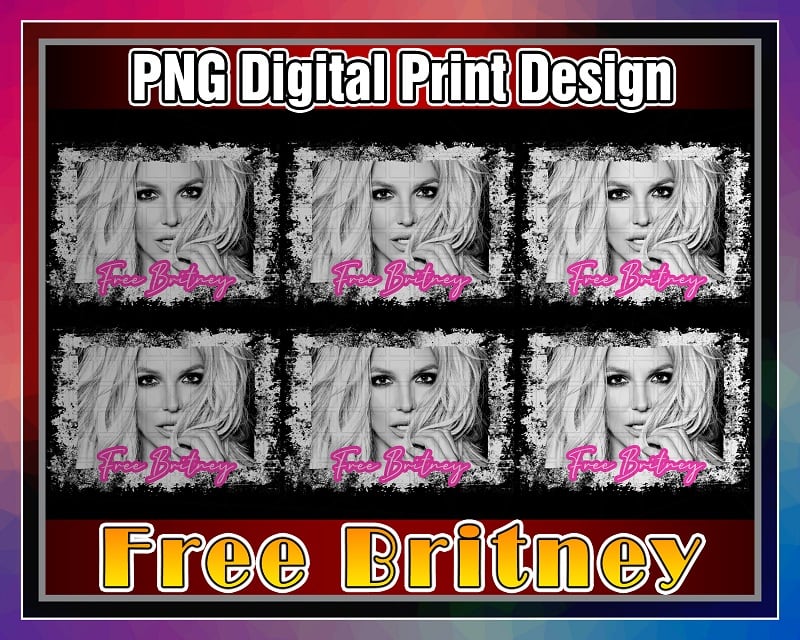 Free Britney Neon Grunge Digital Transfer PNG, Free Britney PNG, Sublimation Print and Cut, Sublimation Design, Digital Instant Download 1028085980