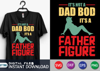It’s Not a Dad Bod It’s Father Figure t shirt vector illustration