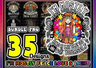 https://svgpackages.com Bundle 35 I’m Mostly Peace Love and Light Png, Yoga Lover Png, Namaste png, Yoga Women Png, Vintage Retro Yoga Girl, Digital Download 981577754