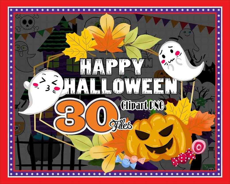 30 Happy Halloween Clipart Png, Cute Halloween Clip art, Happy Fun Halloween Png Bundle, Digital Download, Personal Use and Commercial Use 874444160