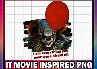 IT movie inspired PNG, No Physical Product, Pennywise, Digital Design Sublimation, Digital download 1049069859