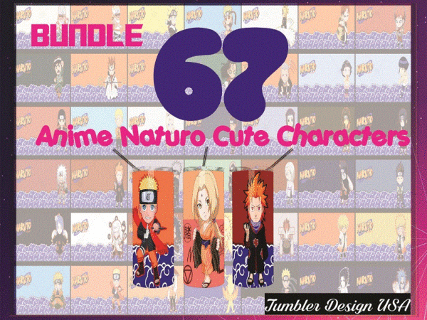 Combo 67 anime naruto cute characters, 20oz skinny straight,template for sublimation,full tumbler, png digital download 1014533239 t shirt vector file