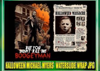 Halloween Michael Myers Waterslide Wrap JPG, Halloween Massacre, Horror Killer, Scary Character, Horror Halloween, Sublimation, digital file 1054124965 graphic t shirt