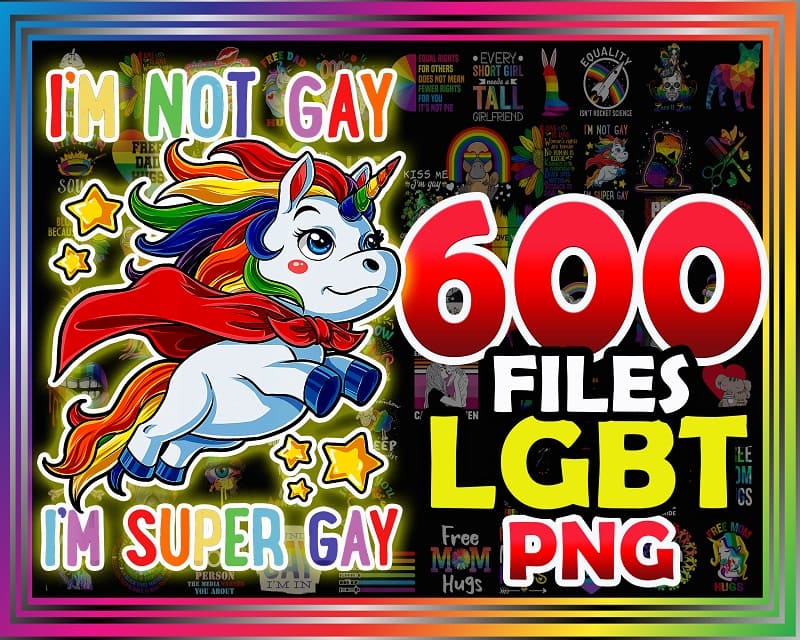 600 PNG LGBT Pride Bundle Digital Download, Festival Outfit, Rainbow Png, Gay Flag Png, Be Proud Be Fabulous Png, Free Mom Hugs PNG 990431191