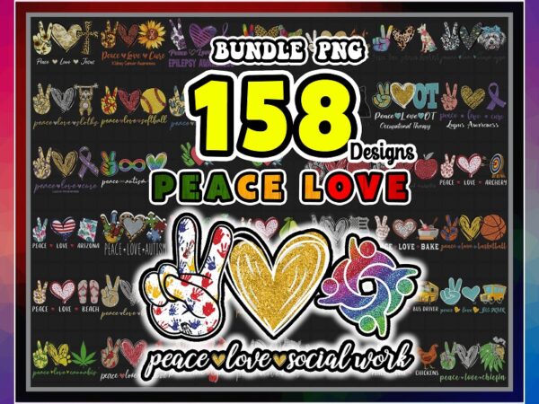 Https://svgpackages.com combo 158 designs peace love png buindle, peace love png, sublimation png, sublimation png, digital download 995038282