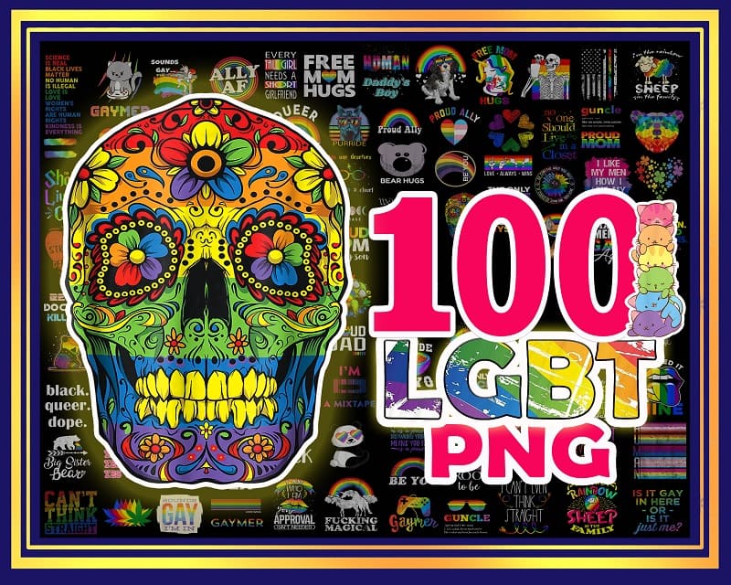 100 LGBT Pride Png bundle, LGBT Lip png, Flag LGBT Png, Rainbow Png, Bisexual Lesbian Png, Be Proud Be Fabulous, Gay Png, Digital Download 996289213