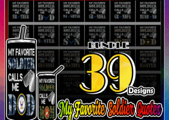 Combo 39 My Favorite Soldier Quotes Designs , 20oz Skinny Straight,Template for Sublimation,Full Tumbler, PNG Digital Download 1014533239