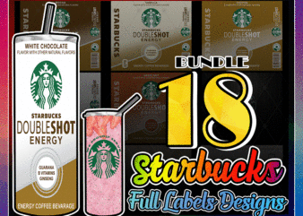 Combo 18 starbucks full labels designs , 20oz skinny straight,template for sublimation,full tumbler, png digital download 1014533239