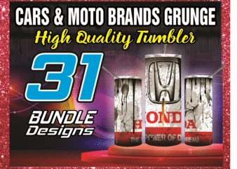 31 cars & moto brands grunge design , 20oz skinny straight, template for sublimation, digital download, tumbler digital, digital file 1014591399