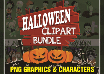 390 designs halloween clipart bundle, pumpkins, witches, ghost clipart, characters clipart, halloween baby, halloween party boys & girls 850395048