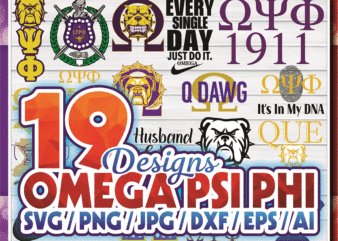 19 Designs Omega Psi Phi Svg Bundle, Omega Psi Phi SVG, PNG and JPEG file formats, Fraternity Digital downloads 899778364