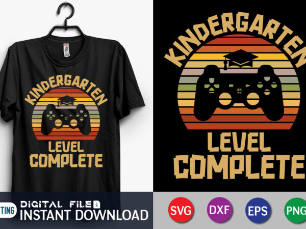 Kindergarten level complete vintage t shirt vector illustration