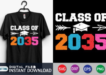 Class Of 2035 Graduation Shirt Print template t shirt vector file