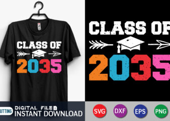 Class Of 2035 Graduation Shirt Print template