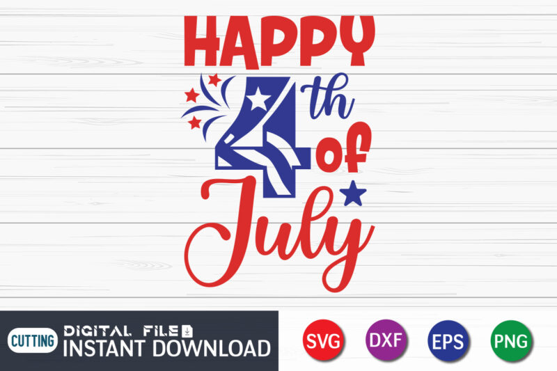 Happy 4th Of July t shirt vector illustration