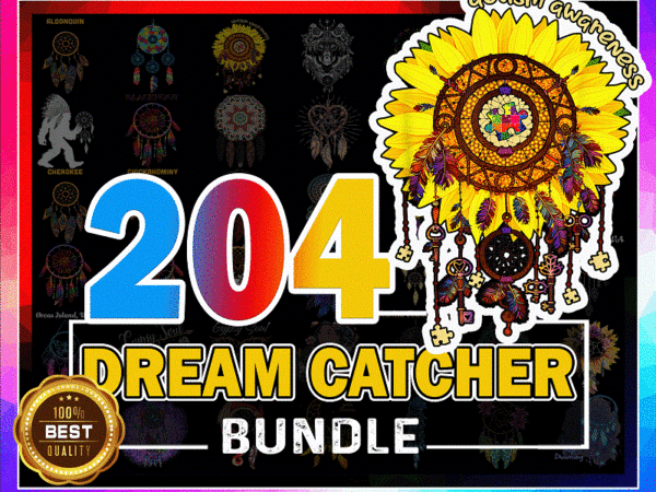 Https://svgpackages.com 204 designs dream catcher png bundle, dreamcatcher png, boho style design| sublimation file, dream catcher native american, instant download 999671722